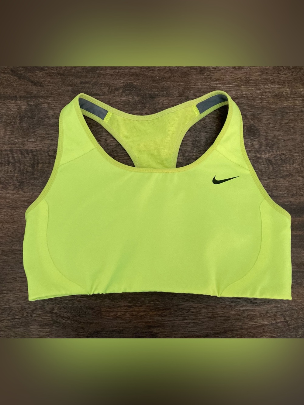Nike Bright Neon Yellow Racerback Sports Bra